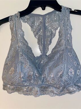 Lace Bralette in Light Blue and Silver- Women Intimates